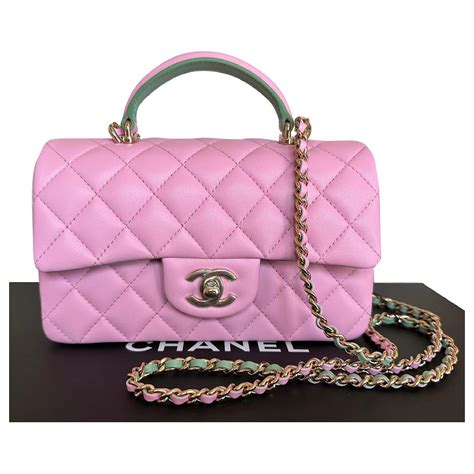 chanel mini sac à rabat avec poignée|Sacs à rabat .